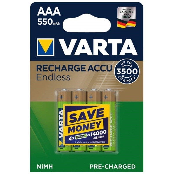 Аккумулятор VARTA RECHARGEABLE ACCU ENDLESS AAA 550mAh BLI 4 NI-MH